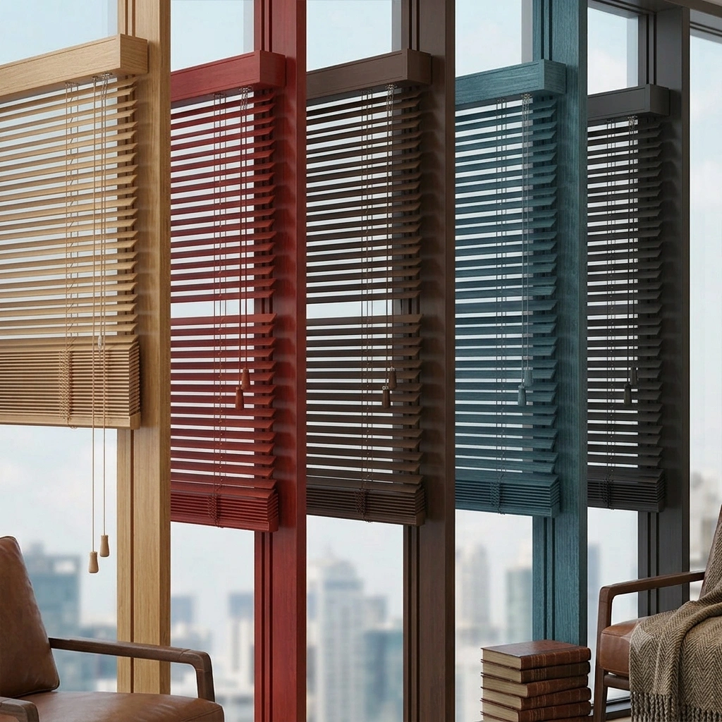 Faux Wood (PVC - Vinyl) Venetian Blinds - chick wala